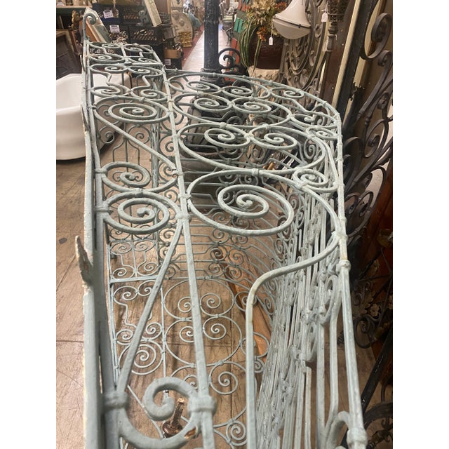 1920s Spanish Revival Style Grid Original Iron Window For Sale - Image 9 of 10