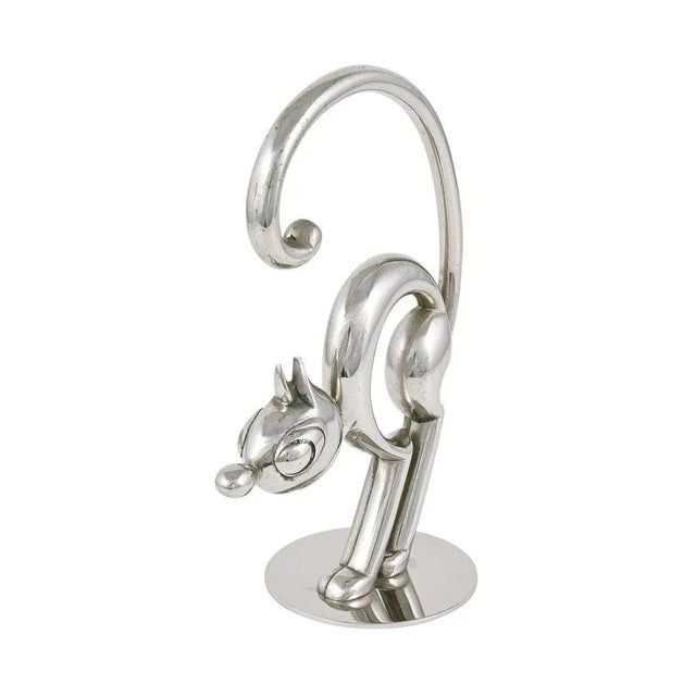 Felix the cat, Werkstatte Hagenauer Vienna, circa 1930, brass cast and nickel-plated, marked Felix the cat, Werkstatte...