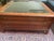 Solid Cherry and original glass square 40x40x19 coffee table. Three drawers, top lined with black felt. Original info...