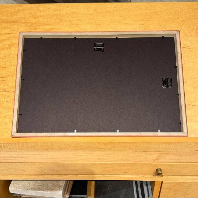 Regency-Style Brushed Gold Picture Frame For Sale - Image 4 of 6