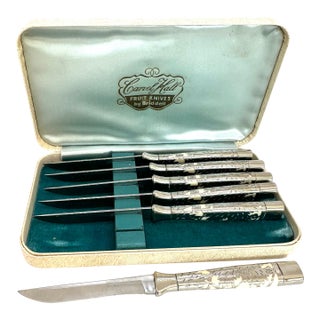 1950s Fruit Knives Briddell Boxed Set of 6 For Sale