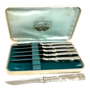 1950s Fruit Knives Briddell Boxed Set of 6