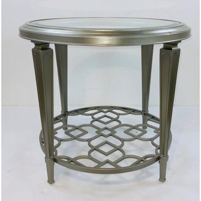 2020s Caracole Modern Silver Finished End Table For Sale - Image 5 of 5