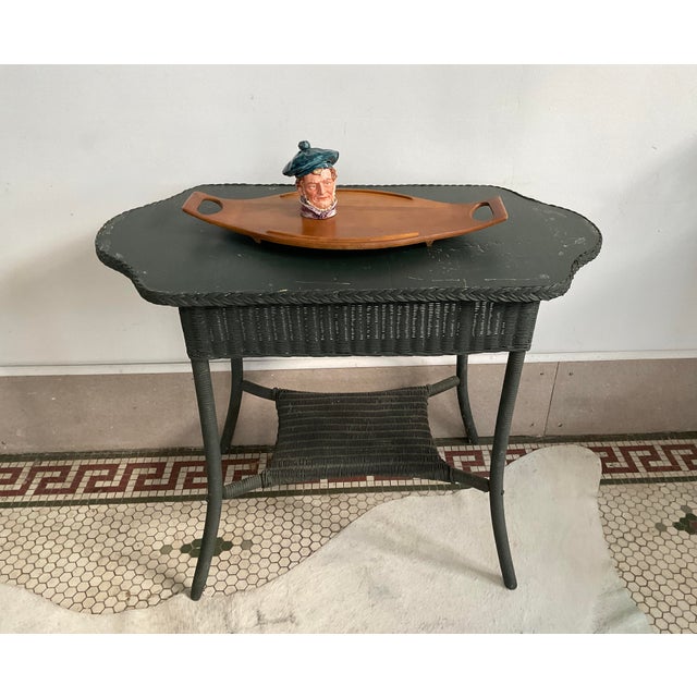 Antique Paper Weave Table, 1930's For Sale - Image 10 of 18