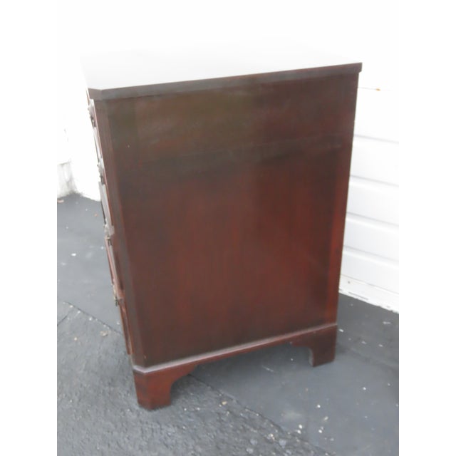 Kindel Tall and Narrow Mahogany Nightstands End Bedside Tables a Pair 6443 For Sale - Image 14 of 17