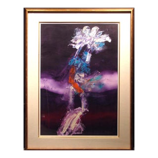 Pablo Antonio Milan Dancing Kachina Acrylic Paper Original Painting For Sale