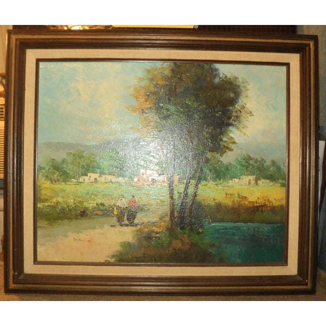 Vintage Landscape Painting Signed Balfour. Measures "21 x "25. Overall good average condition commensurate with age and use.