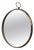 Swedish Modern Pocketwatch-Shaped Mirror with Brass Frame from Firma Svenskt Tenn, 1950s For Sale