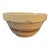 Large 14 Inch Antique American Yellowware Master Mixing Bowl With Brown Bands For Sale