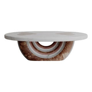 Heart Aïmi Coffee Table in Red Marble Stone by Esther Knopfler For Sale