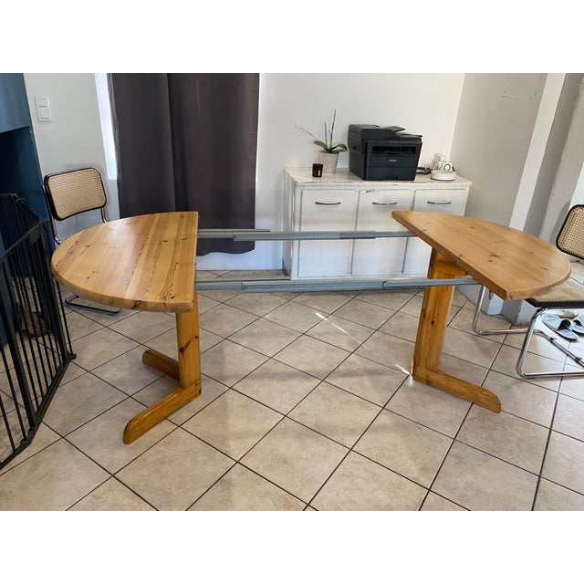 Vintage Extensible Dining Table, 1970, Set of 3 For Sale - Image 13 of 18