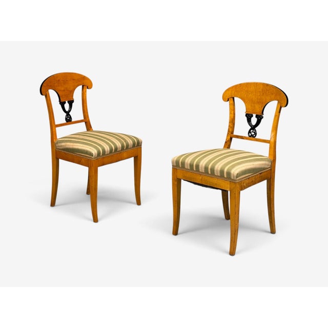 Neoclassical, Ten Dining Chairs, Ebonized Wood, Beech, Austria, 1970s For Sale - Image 13 of 15