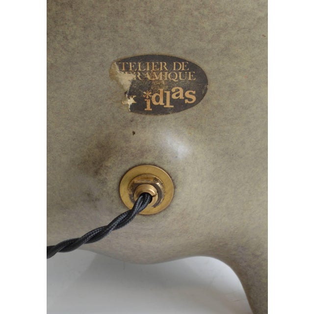 Vintage Biomorphic Ceramic Table Lamp With Legs Mid Century France Chairish