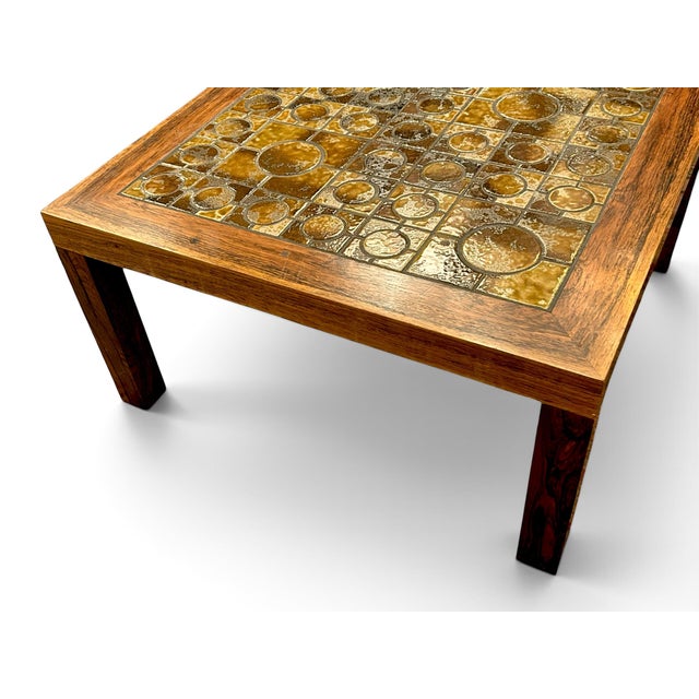 Mid Century Modern Danish Centrum Mobler Tile Top Rosewood Coffee Table For Sale - Image 4 of 6