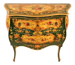 19th Century Venetian Rococo Style Bombe Chest Commode