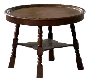 Vintage Danish Baroque Style Side Table in Oak, 1940s