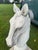 Vintage Hollywood Regency Concrete Horse Head Bust Sculpture Monumental Pedestal For Sale - Image 12 of 14