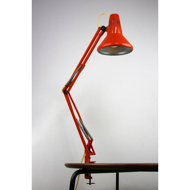 Orange Adjustable Achitect Table Lamp by Tep, 1970s For Sale - Image 14 of 14