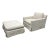 Restoration Hardware Slipcover Belgian Linen Shelter Armchair + Ottoman For Sale