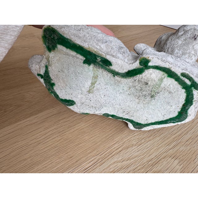 Stone Vintage Cast Stone Recumbent Lamb – 12" Garden Statue or Interior Doorstop For Sale - Image 7 of 7