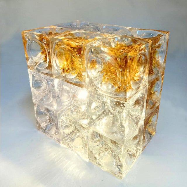 Sculptural Poliarte Table Lamp in Glass Cubes attributed to Albano Poli, 1960s For Sale - Image 18 of 18