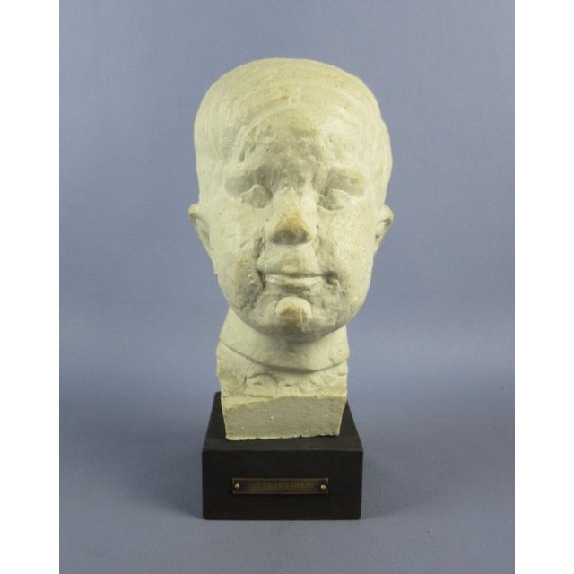 Beautiful vintage collectible sculpture, depicting a child's face, made of lithoceramic Piccinelli Lorenzo Pepe (born...