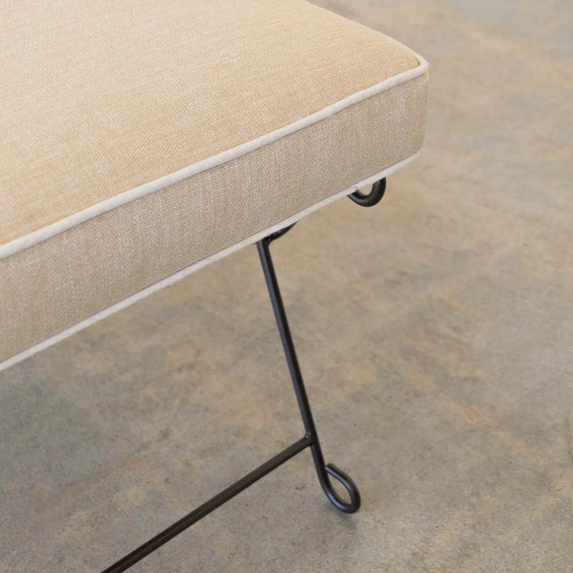 Metal Panoplie Iron Double Loop Bench, Trim For Sale - Image 7 of 9