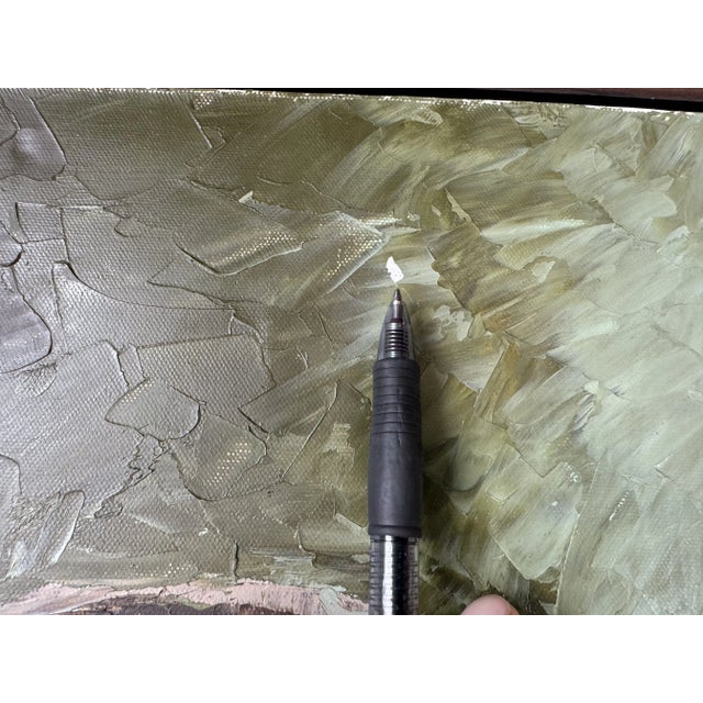 Vintage Galan Oil Potrait Painting of a Man With Hat, Framed For Sale - Image 10 of 12