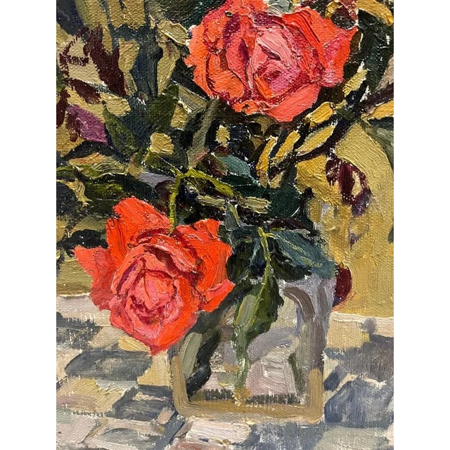 Maya Kopitzeva, Red Roses, 1968, Oil For Sale - Image 7 of 8