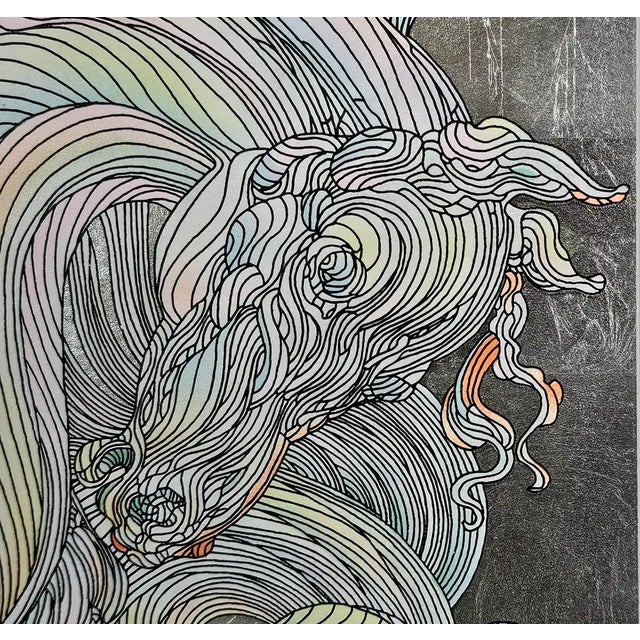 Gray Guillaume Azoulay Lever De Soleil Limited Edition Etching Hand Signed & Numbered 2016 For Sale - Image 8 of 13