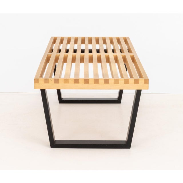 Tan George Nelson for Herman Miller Slat Bench For Sale - Image 8 of 10