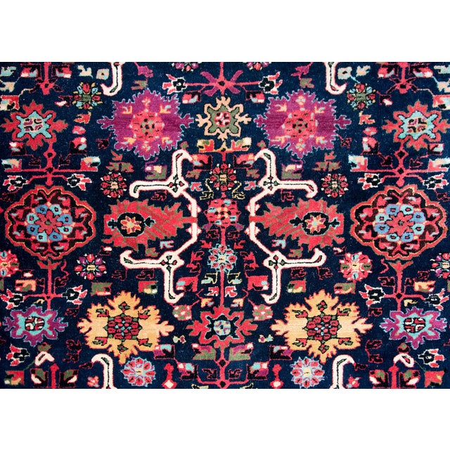 A stunning early 20th century German Telex rug woven with a traditional 17th century Persian Kuba pattern myriad large-...