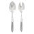 VIETRI Aladdin Brilliant Light Gray Salad Server Set For Sale