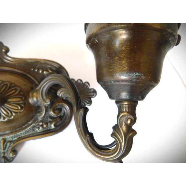 Antique Victorian Bronze Two Arm Elaborate Wall Sconce, Late 19th Century For Sale In New York - Image 6 of 12