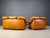 Mid-Century Italian Leather Sofa Set by Ercole Biella for Grappeggia, 1970s, Set of 2 For Sale - Image 6 of 12