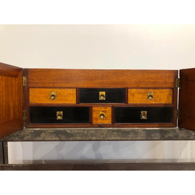 Wood Antique Rosewood, Ebony, and Boxwood Lap Desk For Sale - Image 7 of 13