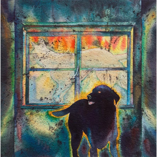 'Window Series No.3' by Shannon Bickford, Dog, Weimaraner, California State University Fresno For Sale In Monterey, CA - Image 6 of 9