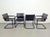 Black Mid-Century Modern Bauhaus Leather B34 Armchairs by Mart Stam & Marcel Breuer for Fasem, Italy, 1980, Set of 4 For Sale - Image 8 of 11