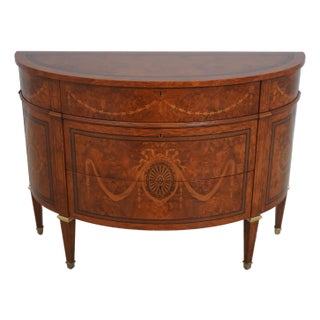 Francisco Molon Gimme Italian Inlaid Demi Lune Commode Chest For Sale