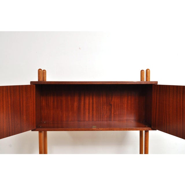 Vintage Room Divider in Beech, Oak and Mahogany, 1950s For Sale - Image 4 of 13
