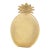 Late 20th Century Gold Cast Aluminum Pineapple Serving Tray – 15.5” Hollywood Regency Tropical Decor For Sale