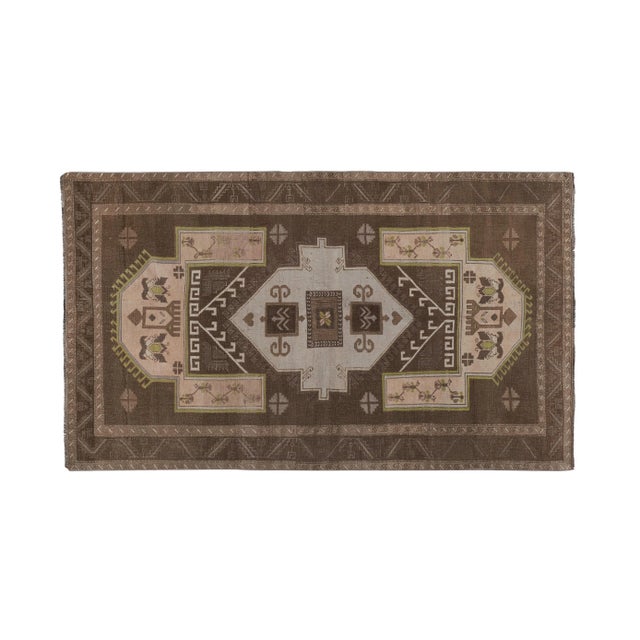 Vintage Brown Turkish Kars Rug 5'10'' X 10'0 70.5" x 120.1" / 179 x 305 Cm Kars rugs are woven on high plains of northeast...