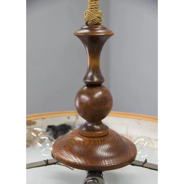 1930s Large Art Deco Wooden UFO Pendant, 1930s For Sale - Image 5 of 13