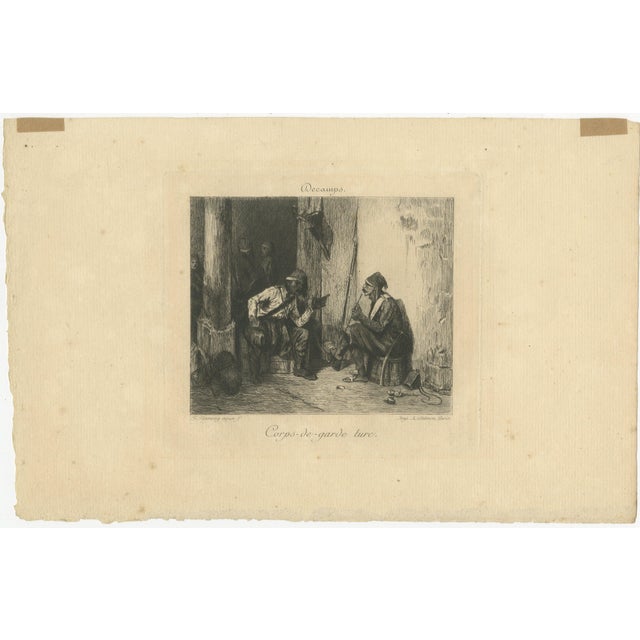 After Decamps, Corps-de-garde turc, 1850, Etching For Sale - Image 3 of 10