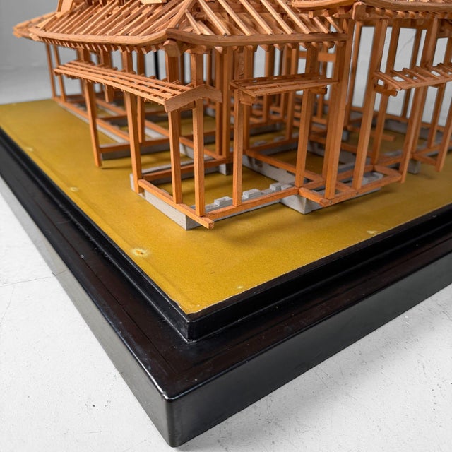 Japanese Architectural Scale Model in Glass Display Case, 1950s For Sale - Image 16 of 18