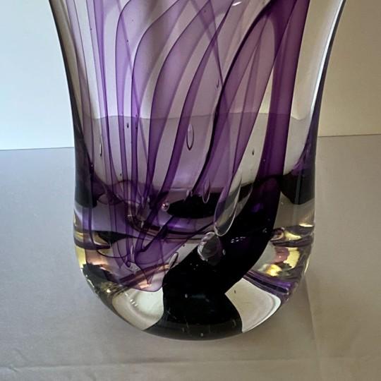 Rollin Karg Massive Hand-Blown Art Glass Sculpture Signed 17½” (Vintage 1999 - Shades of Purple) For Sale In Philadelphia - Image 6 of 18