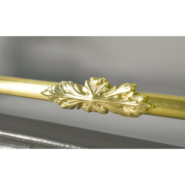 Antique French Fireplace Fender with Greyhounds in Bronze, 1800s For Sale - Image 6 of 17