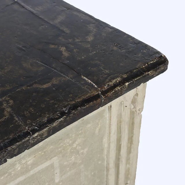 Swedish Gustavian Painted Two-Drawer Chest With Carved Laurel Swags, Late 18th Century For Sale - Image 17 of 17