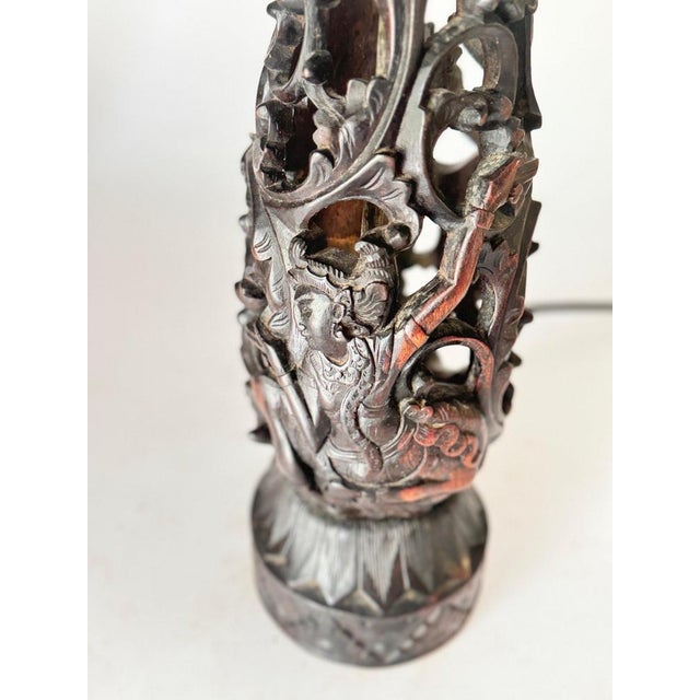 Table Lamp in Wood, France, 20th Century For Sale - Image 10 of 12