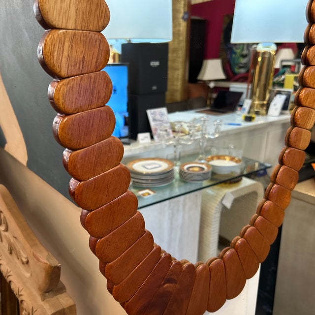 Solid Wood Oval Mirror For Sale - Image 10 of 11